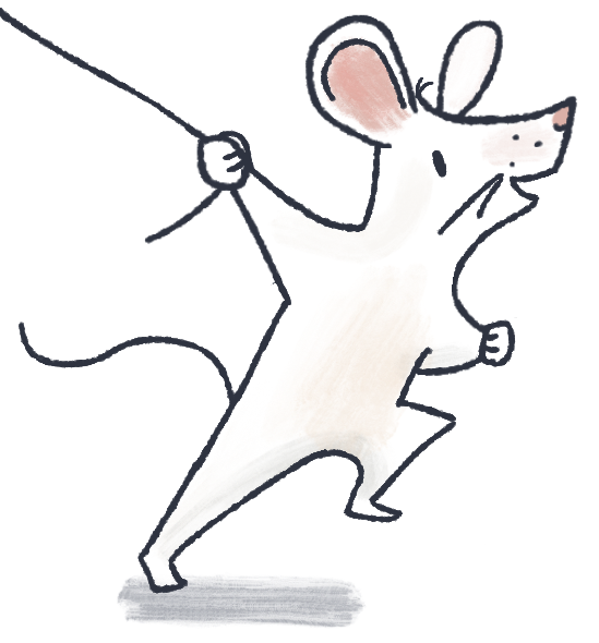 A mouse kid running